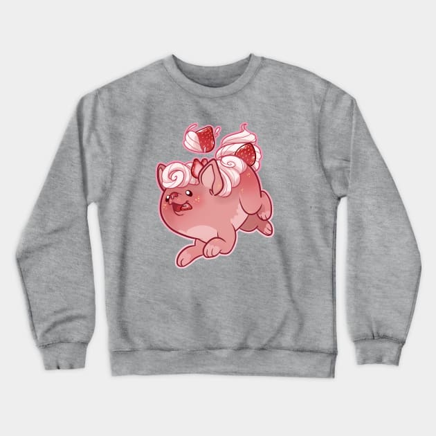 Strawberry Pupcake Crewneck Sweatshirt by thedicegoddess